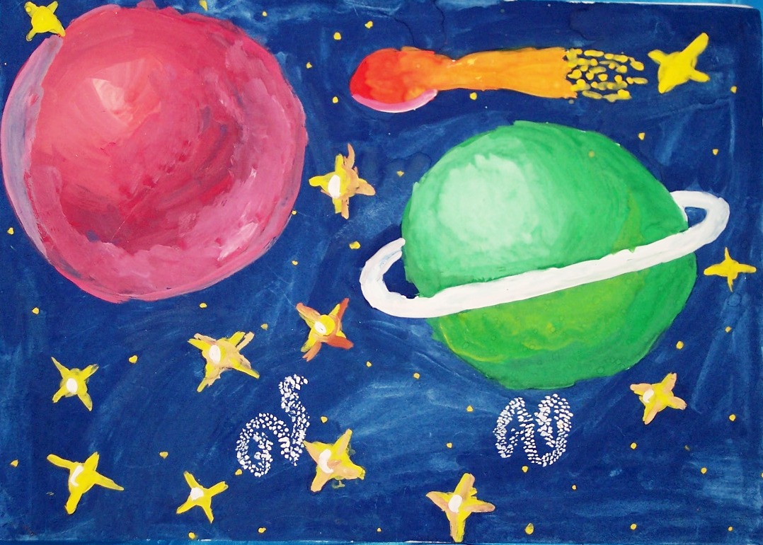Рисунок планеты 5 класс. Рисование космос. Рисование космическое пространство в старшей группе. Космос рисунок для детей. Рисунки на тему космос для детей.